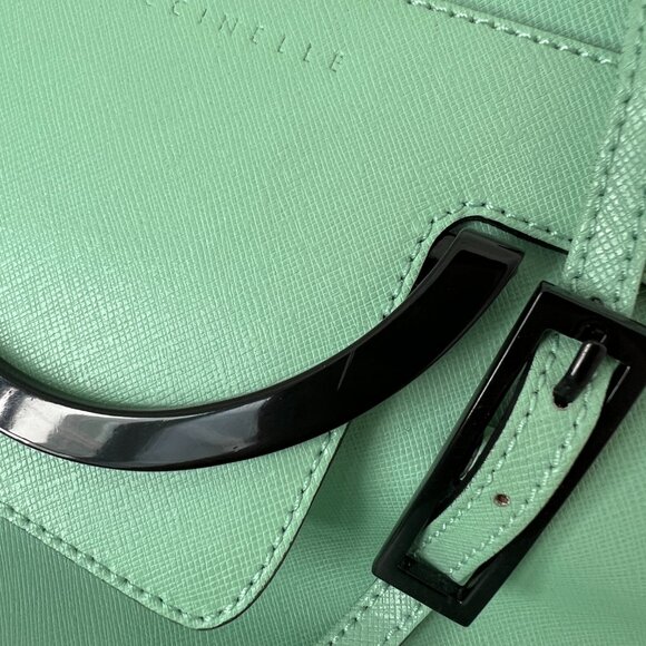 [RARE] Coccinelle Celeste Saffiano Leather Tote in Acquamarina - Picture 11 of 11